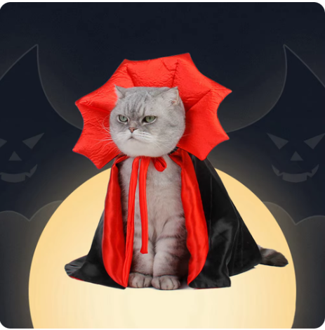 The Count's Vampire Cape — for Cats & Small Dogs